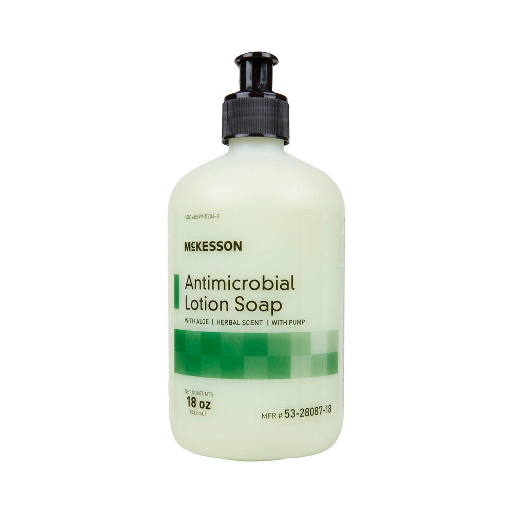 McKesson foam action during use illustrates effective cleansing with a gentle finish.