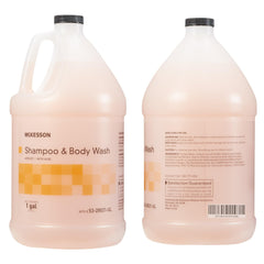 McKesson apricot-scent body wash bottle for daily cleansing