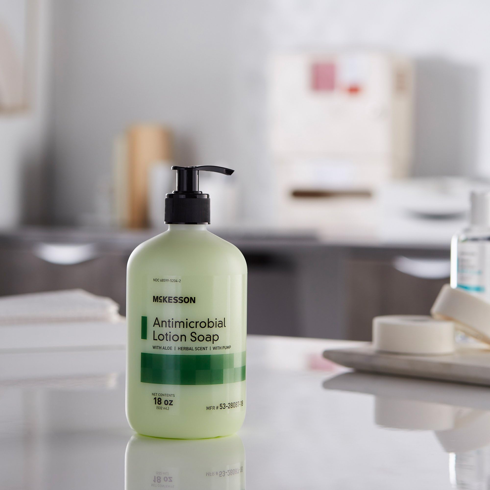 McKesson family-friendly setting shows soap for shared spaces.