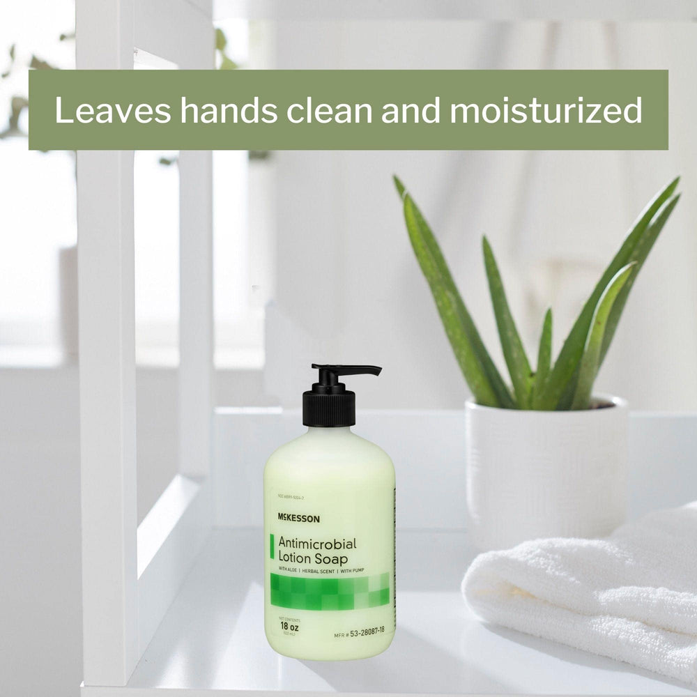 Herbal scent of McKesson hand soap after washing