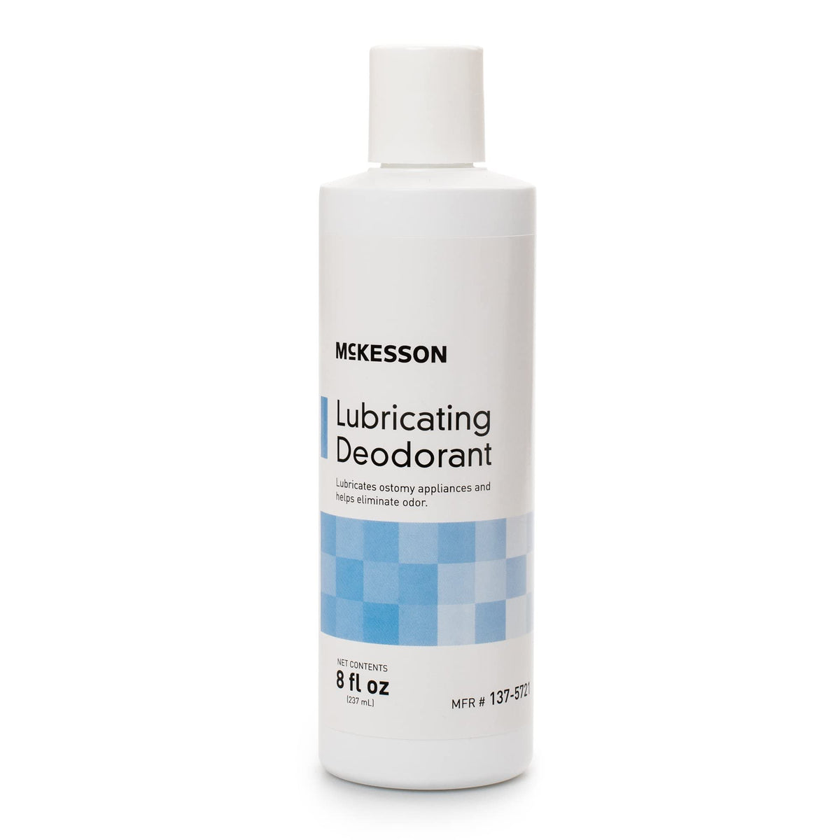 McKesson lubricating deodorant bottle-pour eases application for ostomy care.
