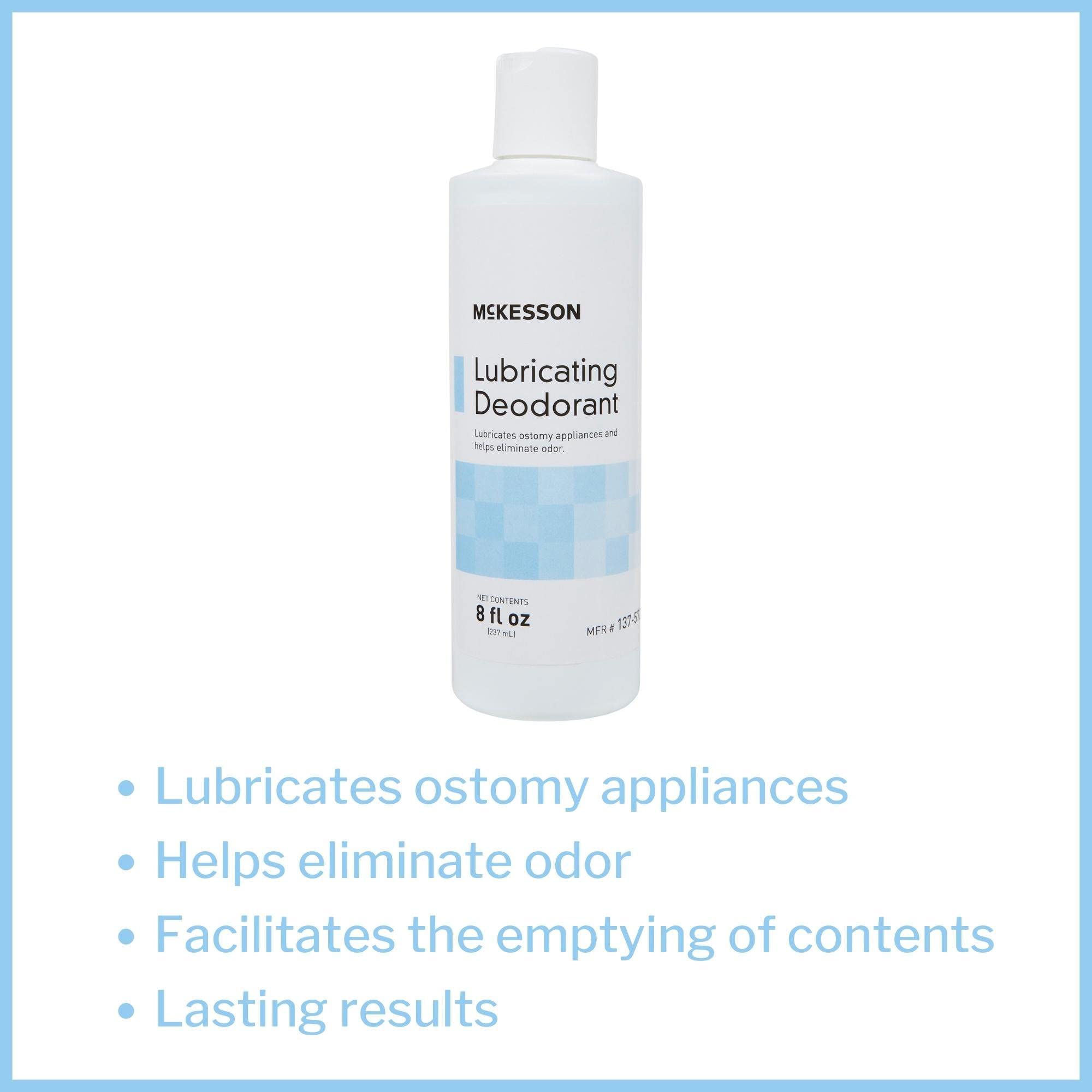 McKesson ostomy-pouch-deodorant-unscented helps control odors without fragrance.