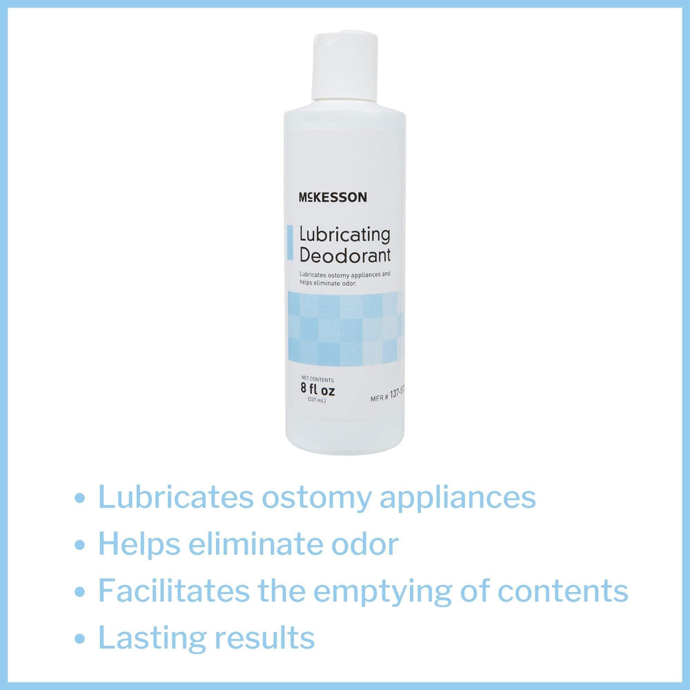 McKesson ostomy-pouch-deodorant-unscented helps control odors without fragrance.