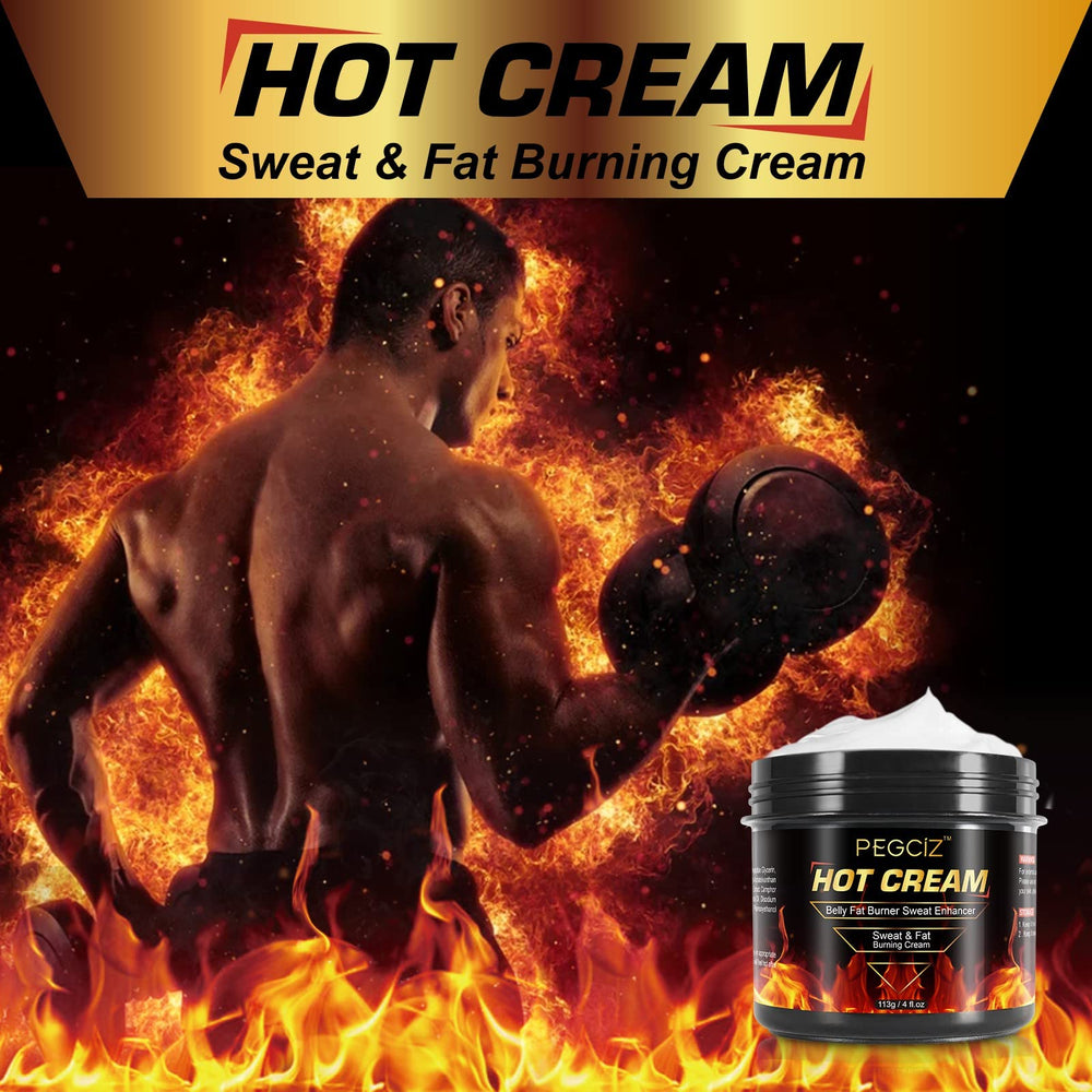 Mcukv Hot Sweat Cream applied to thighs emphasizes firming and contouring.