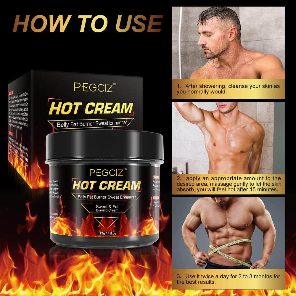 Mcukv Hot Sweat Cream being massaged into skin using circular technique.