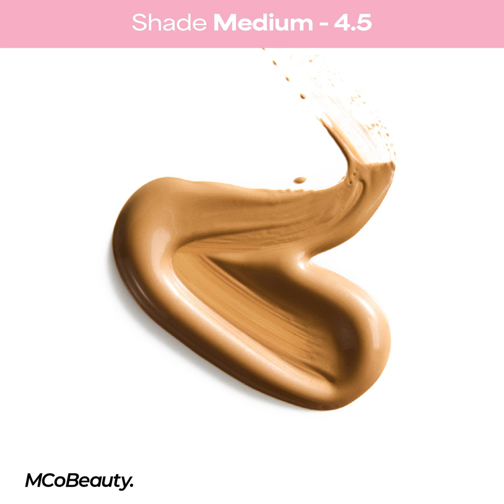 MCoBeauty Flawless Glow foundation mix adds subtle radiance to complexion.