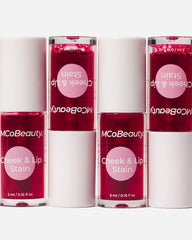 MCoBeauty lip-cheek blend demonstrates layering for depth and dimension.