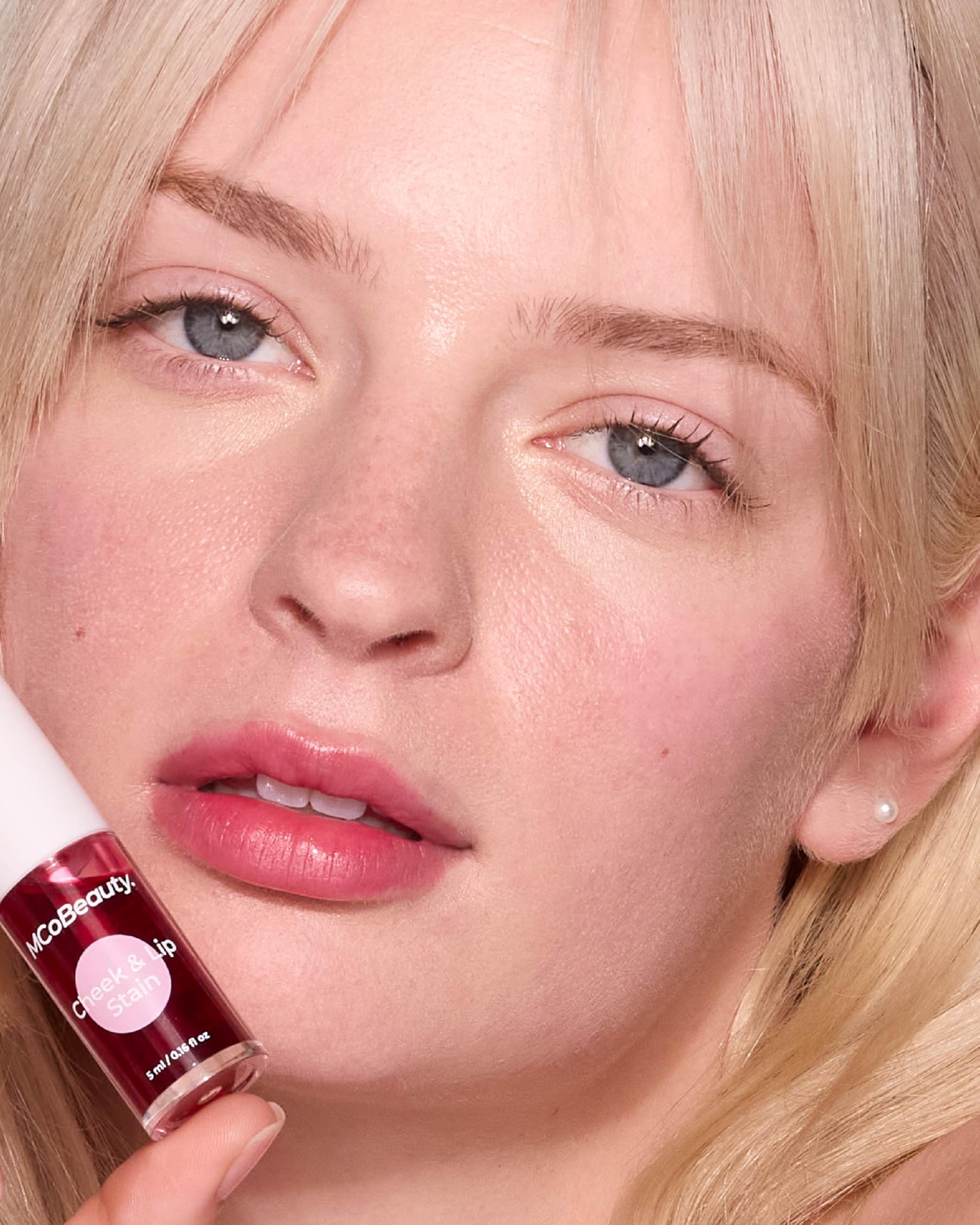 MCoBeauty natural finish on bare skin or over makeup with subtle luminosity.