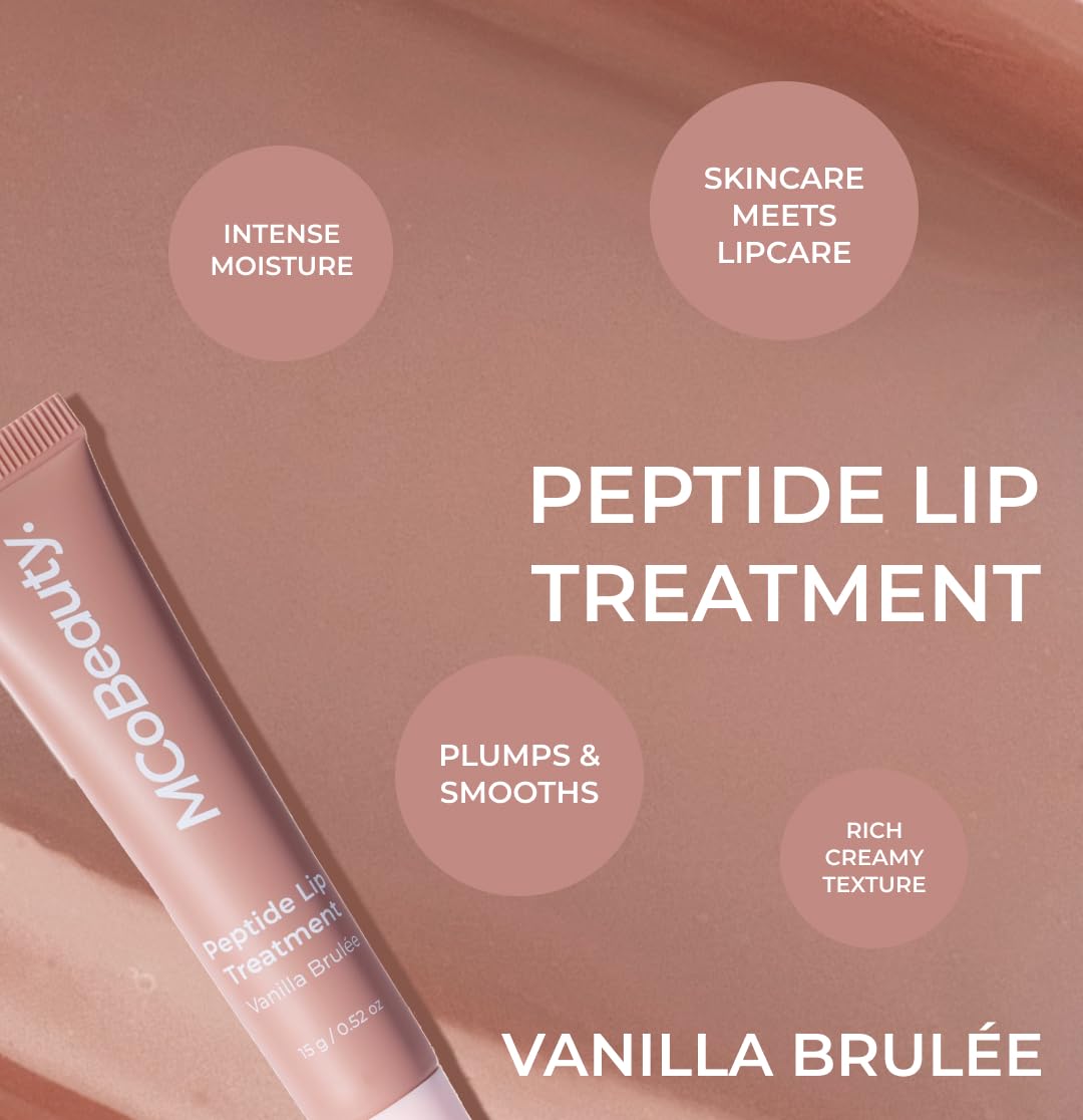 MCoBeauty Peptide Lip Treatment Caramel packaging with glossy finish
