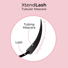 Water-resistant Xtendlash tubing mascara prevents smudge and transfer