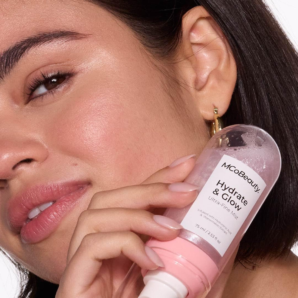 MCoBeauty Aloe Vera Hyaluronic Acid Mist provides soothing hydration.