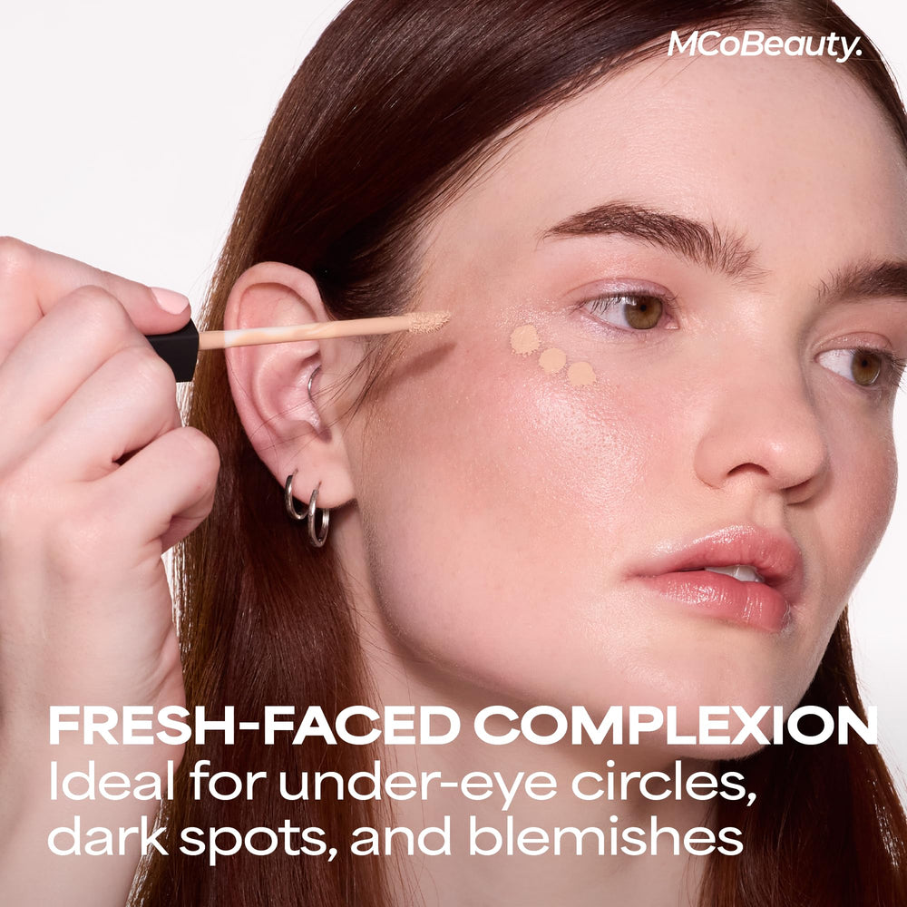 MCoBeauty Brighten & Perfect Concealer brightening effect for a refreshed look.