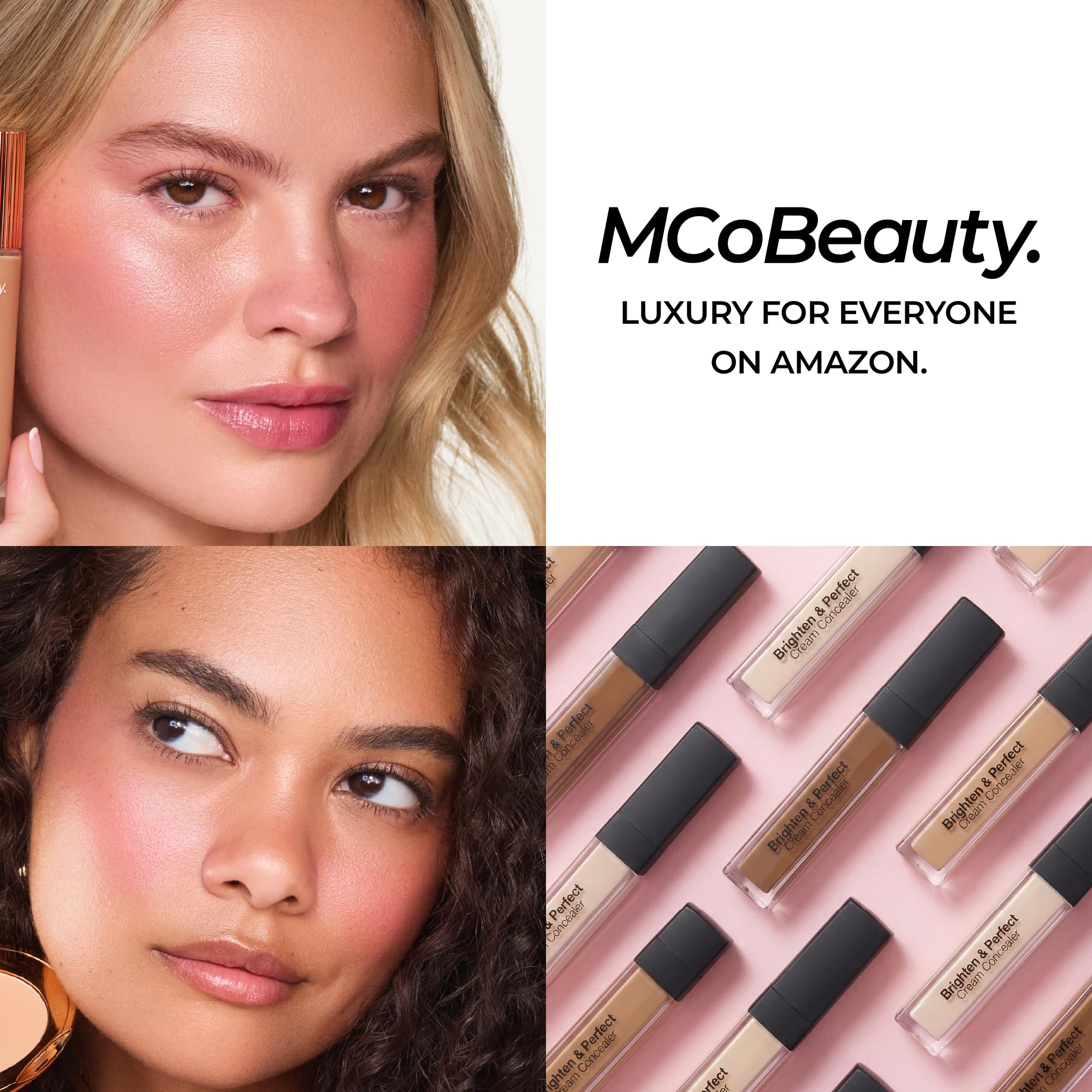 MCoBeauty Brighten & Perfect Concealer swatch reveals creamy texture and natural finish.