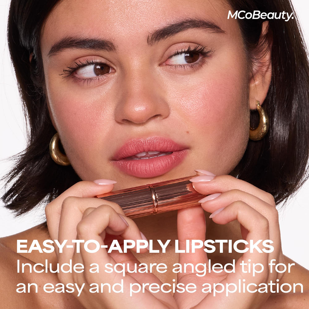 MCoBeauty Creme Matte Luxe Lipstick vegan cruelty-free label on packaging