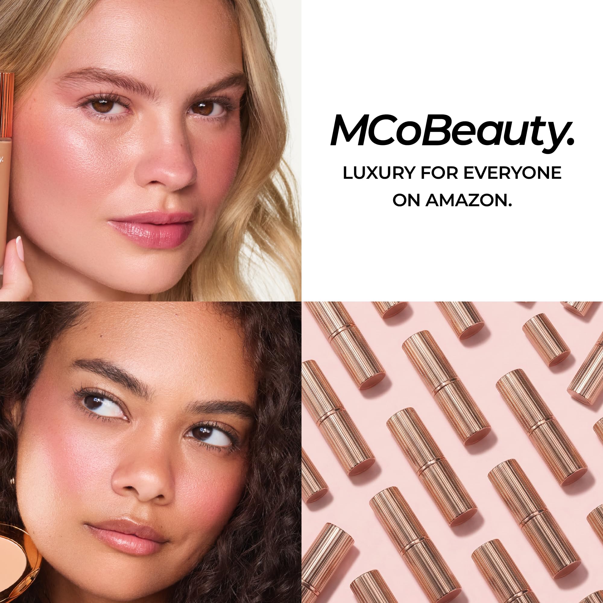 MCoBeauty Creme Matte Luxe Lipstick paired with liner for soft glam look