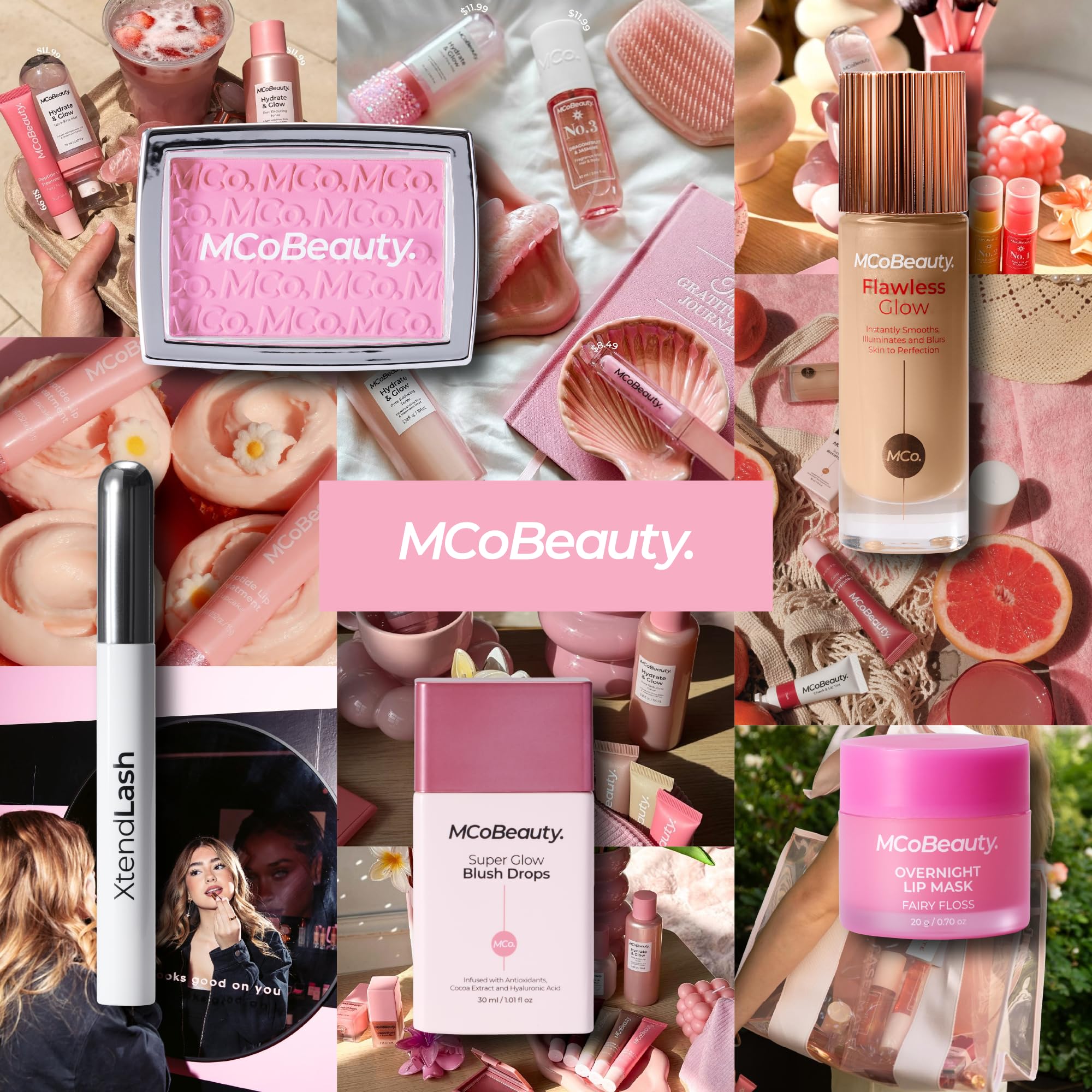 MCoBeauty Flawless Glow soft-focus finish enhances natural radiance.