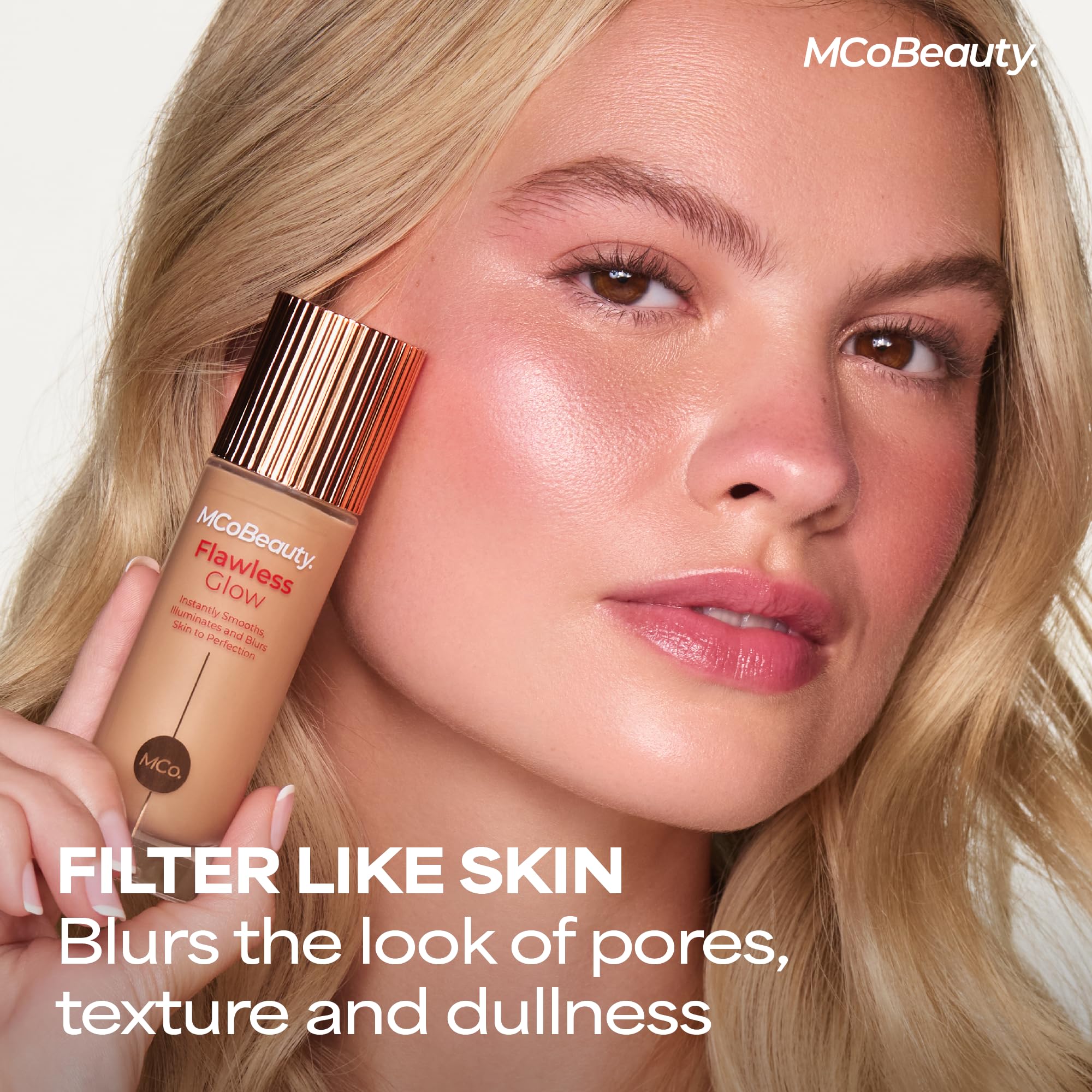 MCoBeauty Flawless Glow under-foundation primer for radiant base prep.
