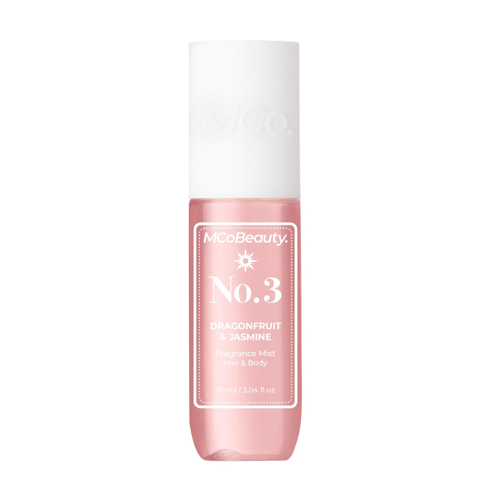 MCoBeauty Fragrance Mist No.3 bottle pour for an instant fresh boost