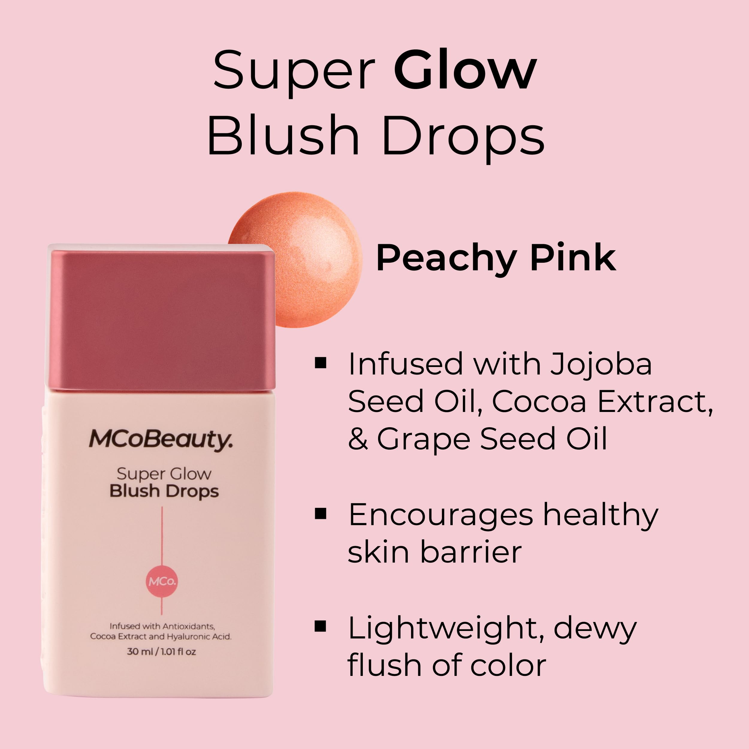 MCoBeauty blush drops deliver buildable shimmer with every application