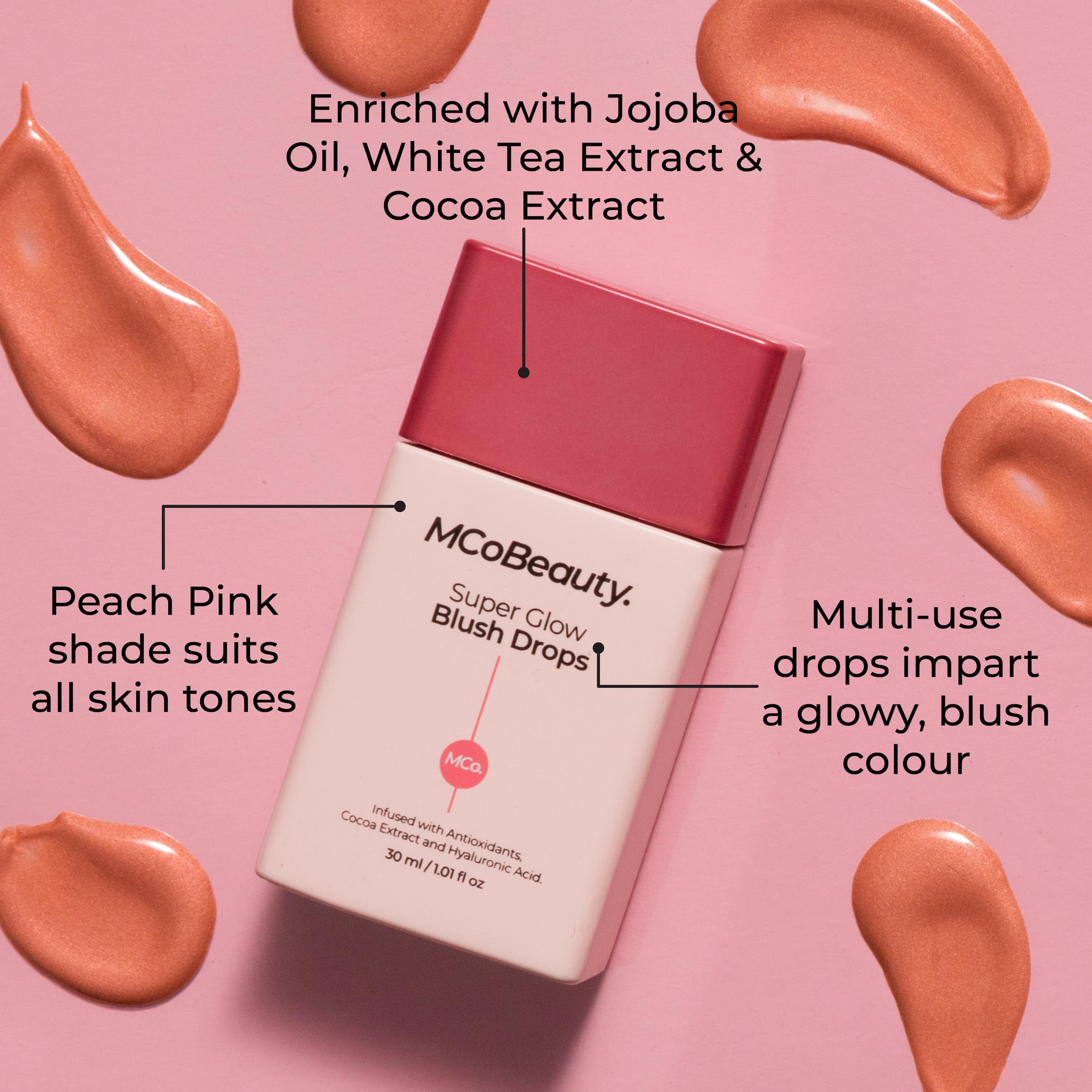 MCoBeauty with white tea and cocoa extracts for skin-friendly shine
