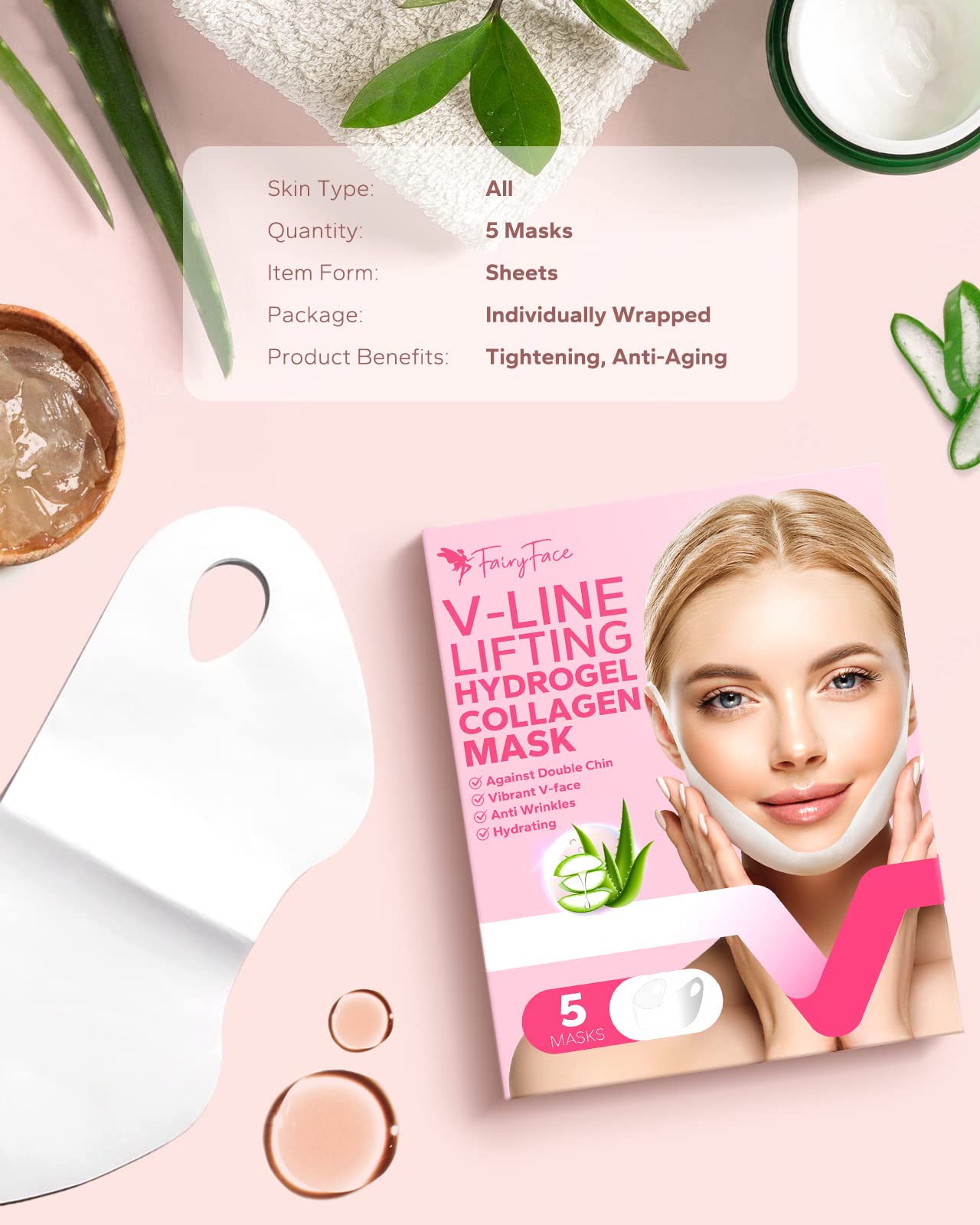 MCOMCE FairyFace hypoallergenic skin closeup indicates gentle, non-irritating formula.