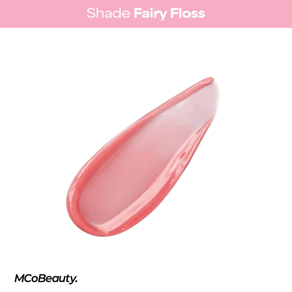 MCoBeauty Fairy Floss lip treatment used as a hydrating base under color