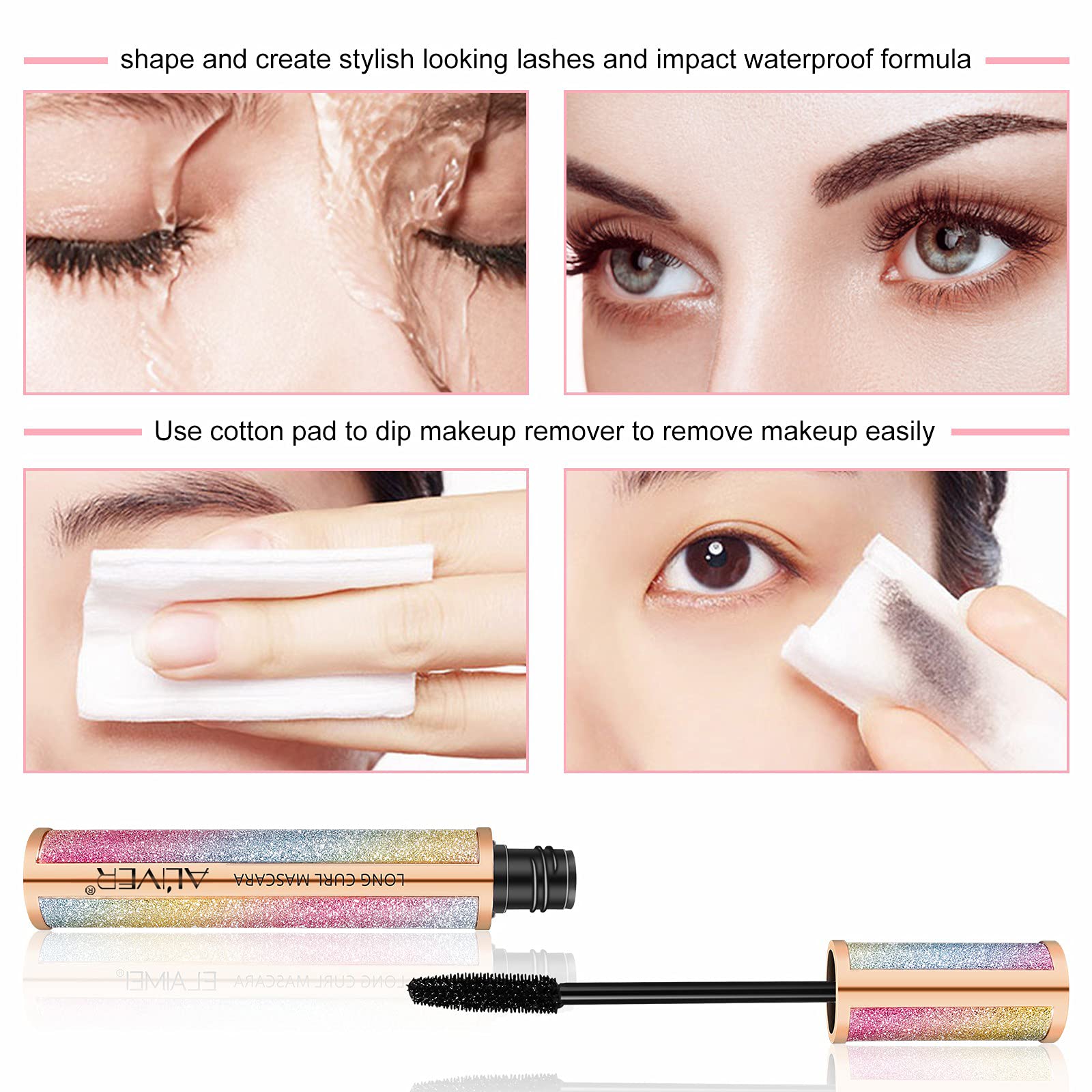 Mcukv long-lasting mascara delivers enduring volume and depth.