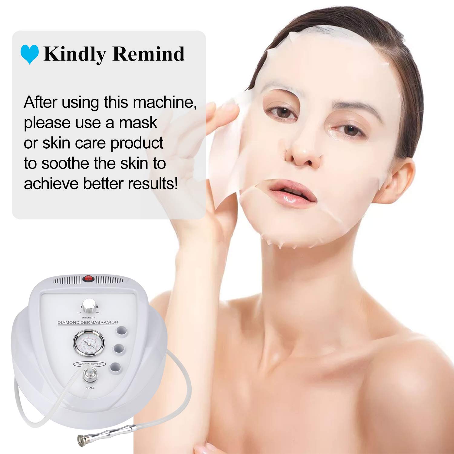 MCWDOIT Diamond Machine being used on the face for exfoliation and smoothing