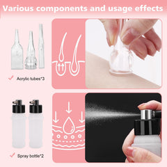 mcwdoit spray bottle enables controlled hydration during dermabrasion routines.