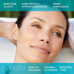 MD Complete Dark Spot Corrector serum dropper delivering lightweight application for even tone