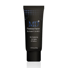 MD Flawless Factor BB Cream bottle pour for buildable coverage.