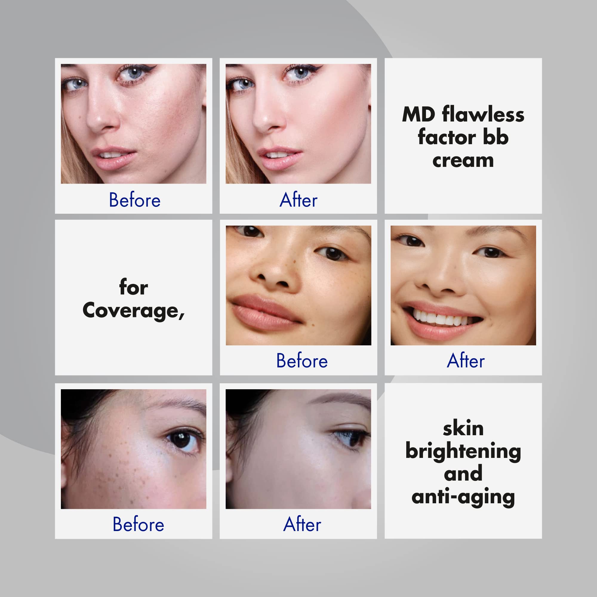 MD Flawless Factor BB Cream close-up of tube packaging ideal for easy daily application.