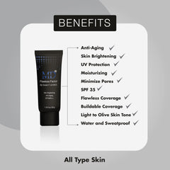 MD Flawless Factor BB Cream SPF 35 label emphasizes protection.