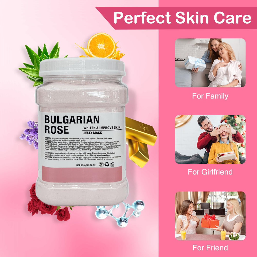 MDCEQP Jelly Mask Rose packaging and jar for home spa use