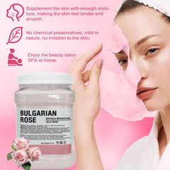 Close-up of jelly mask texture showing smooth gel consistency
