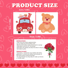MDDRUIQI valentines tattoos for kids designs offer playful, kid-friendly options.