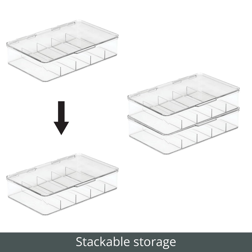 mdesign Ligne Collection 2-pack organizer stacks neatly on a vanity.
