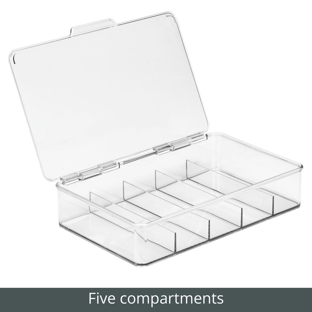 mdesign Ligne Collection versatile storage separates hair accessories and small jewelry.