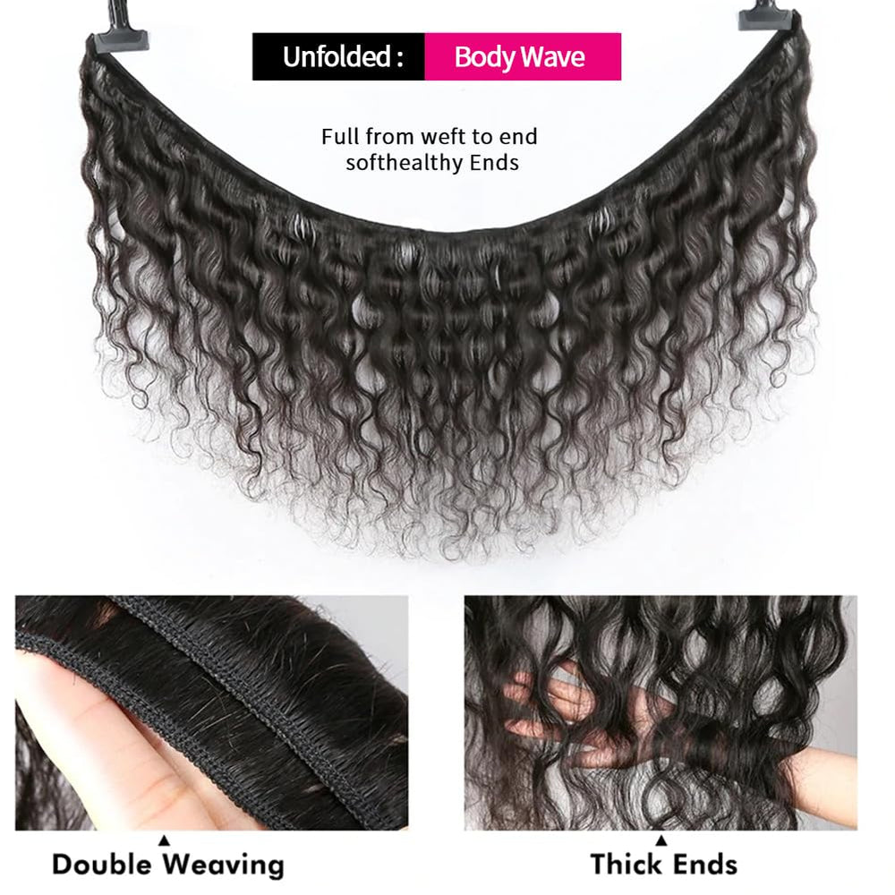 MDL 12A Body Wave Bundles bleached-ready texture for styling.
