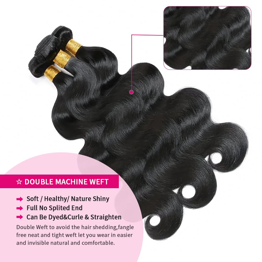 MDL 12A Body Wave Bundles natural-color option for daily wear.