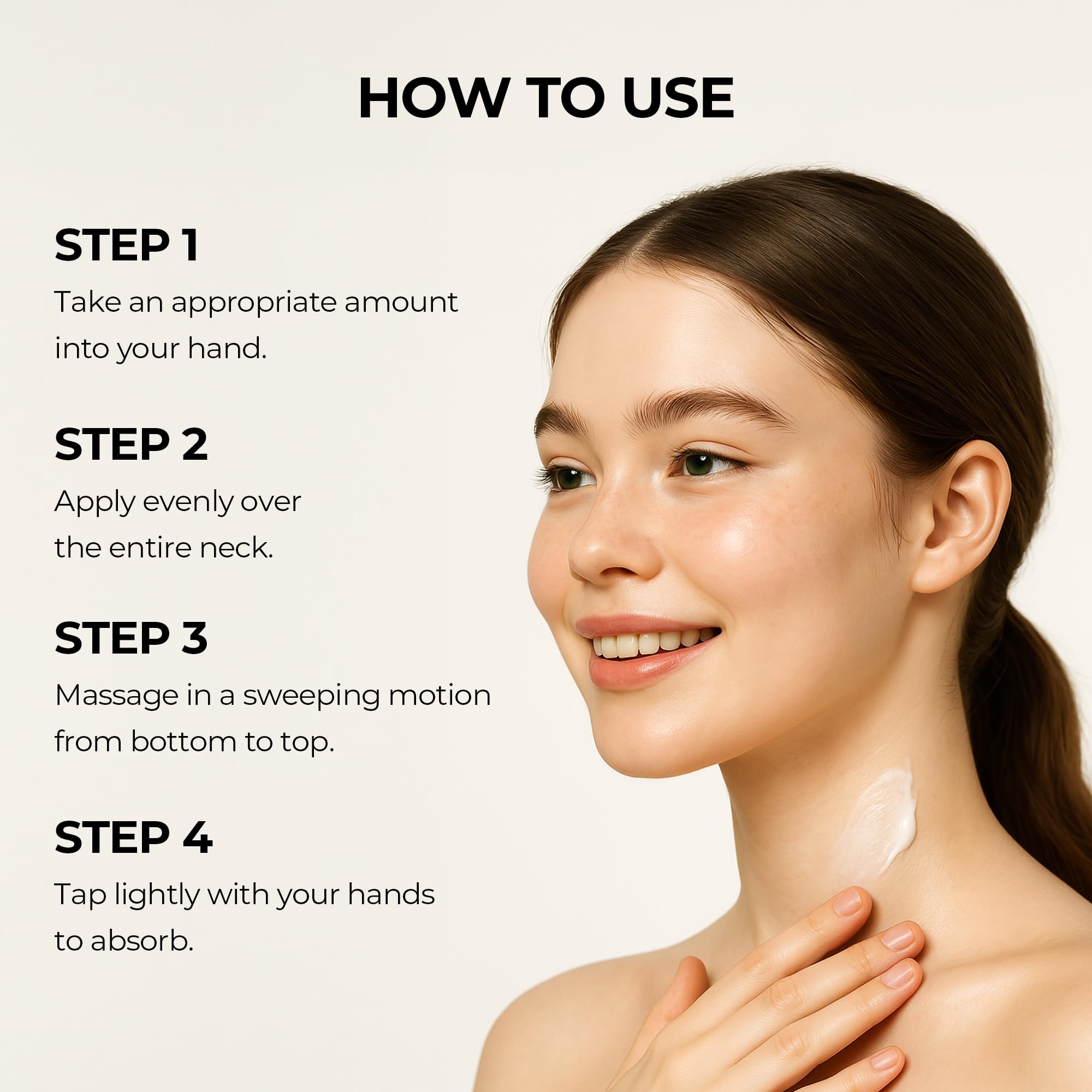 MDP Premium Collagen Neck Cream decollete routine for lifted look.