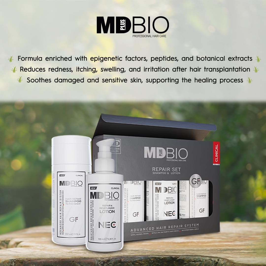 MD Plus Bio scalp close-up highlighting balanced moisture and comfort.
