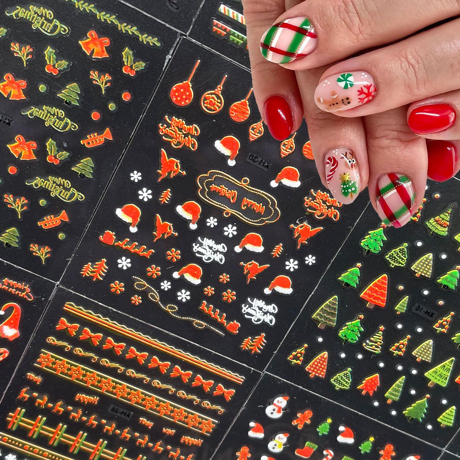 Mdscve Christmas snowball shapes create bold festive accents for nails