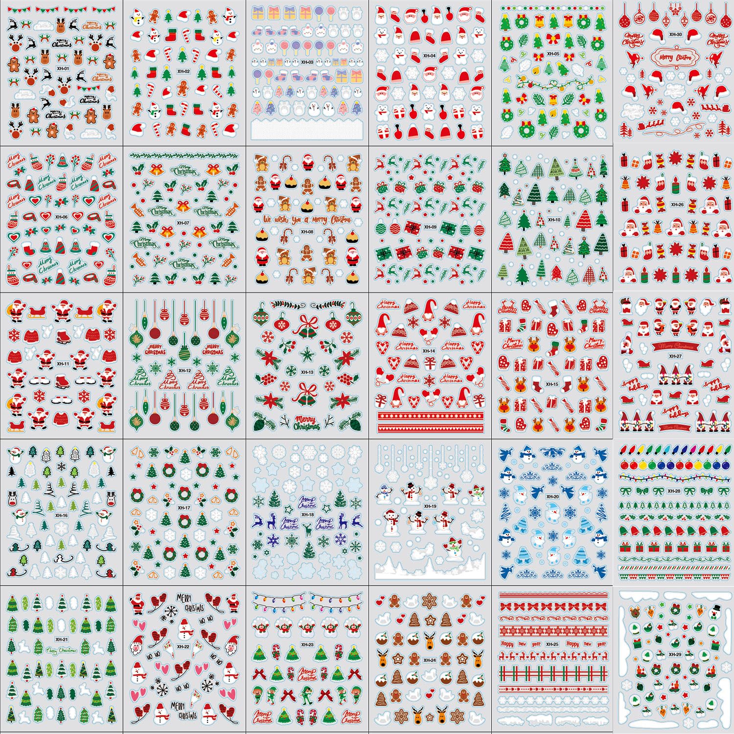 Mdscve Christmas tree nail stickers provide elegant holiday nails with lasting shine