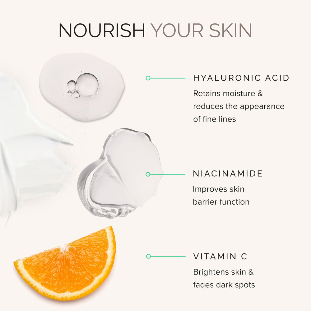 Texture shot highlights the creamy consistency that soothes dry, stressed skin.