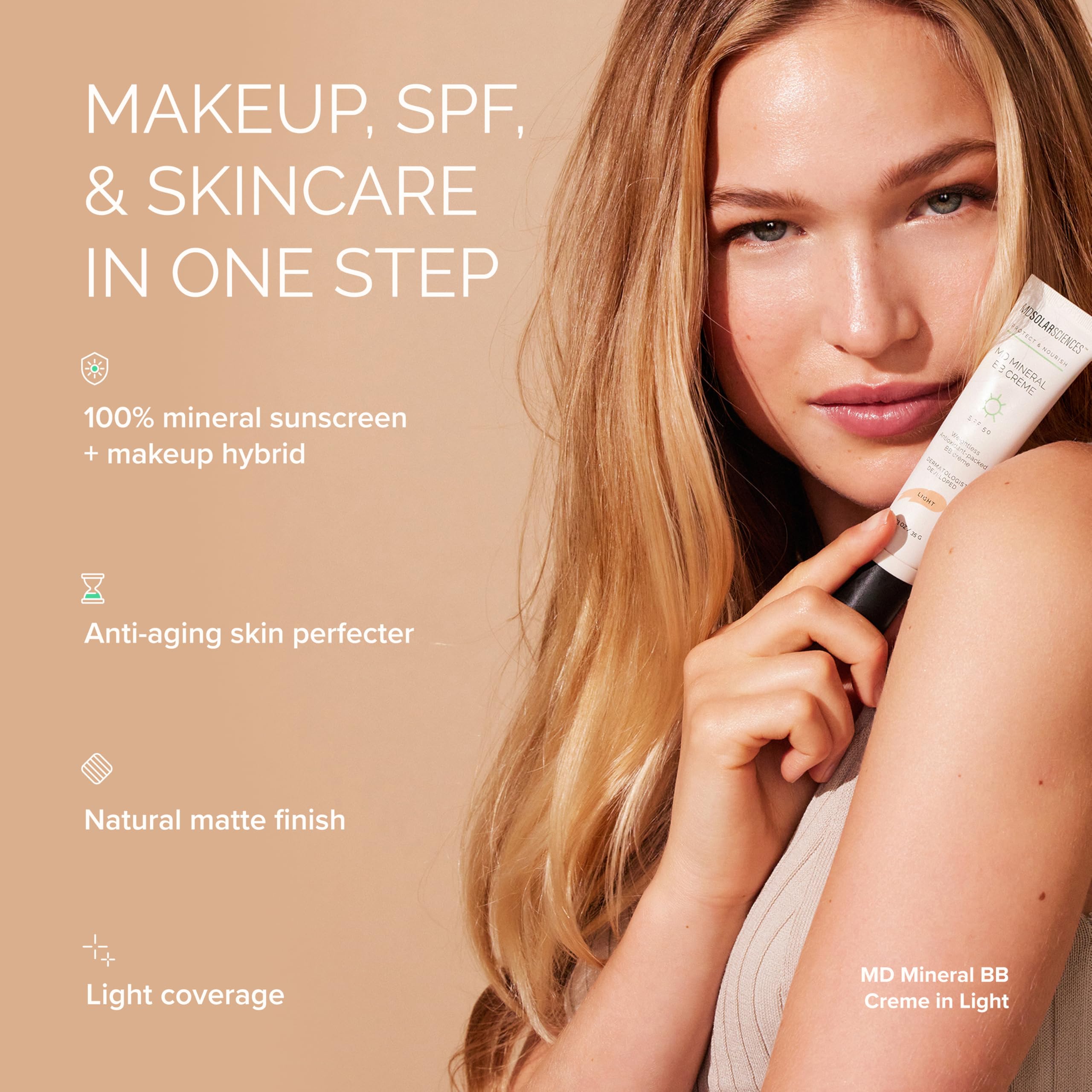 Shade Medium swatch demonstrating natural tint for medium tones.