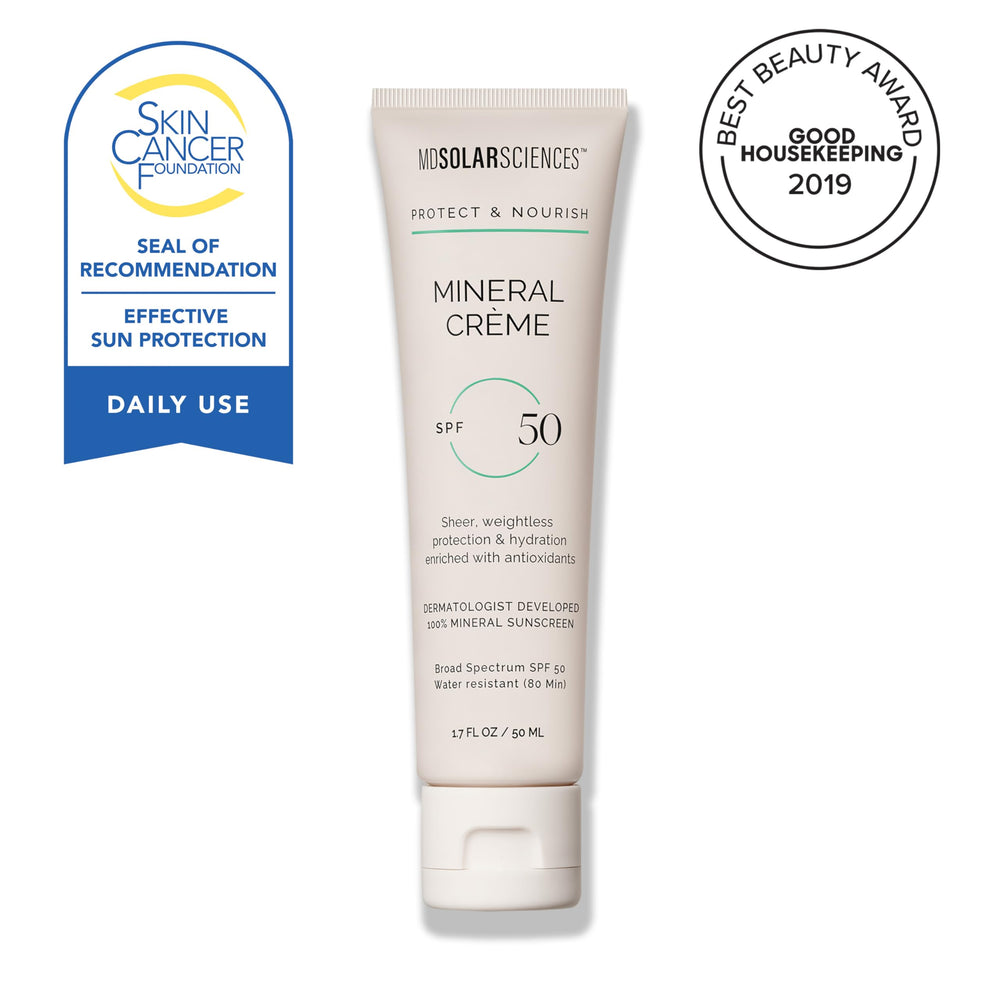 MDSolarSciences Mineral Creme Sunscreen texture close-up highlighting smooth, non-greasy finish