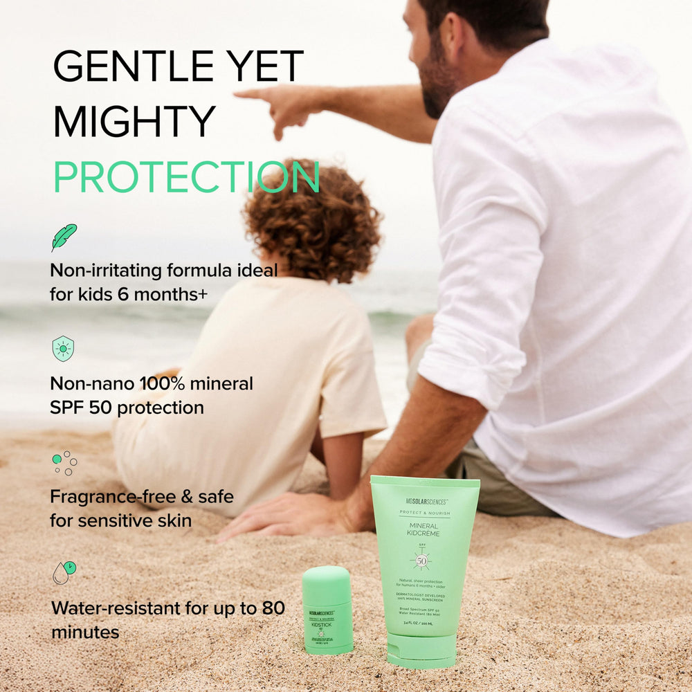 MDSolarSciences Mineral KidCreme SPF 50 demonstrates fragrance-free, sensitive-skin friendly texture