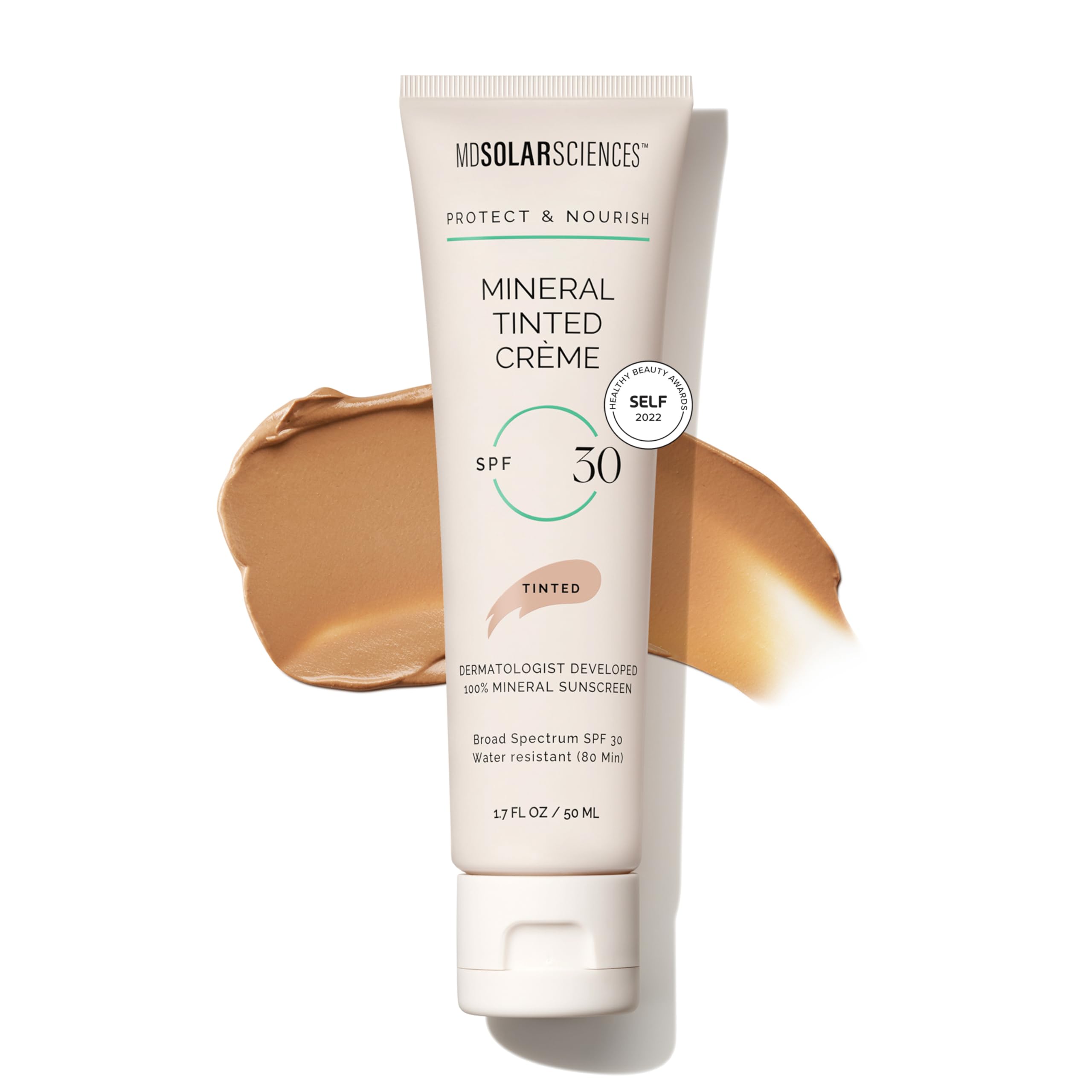 MDSolarSciences Mineral Tinted Creme SPF 30 bottle with invisible sheer coverage