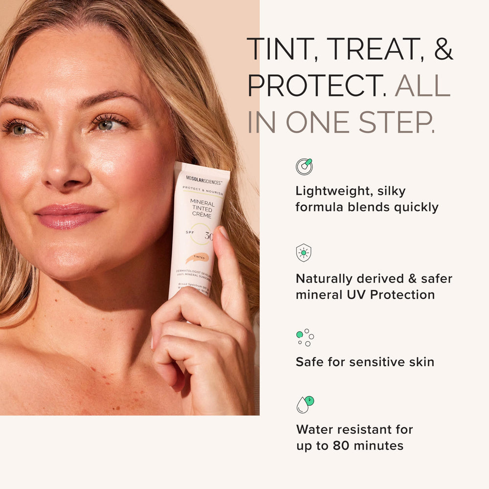 Bottle close-up emphasizing micronized zinc oxide formula for even coverage